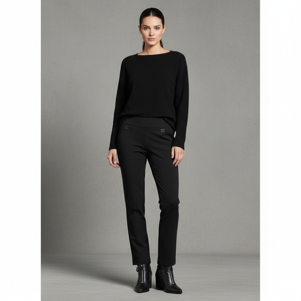 Lisette Montreal Black Pull On Pants Size 12